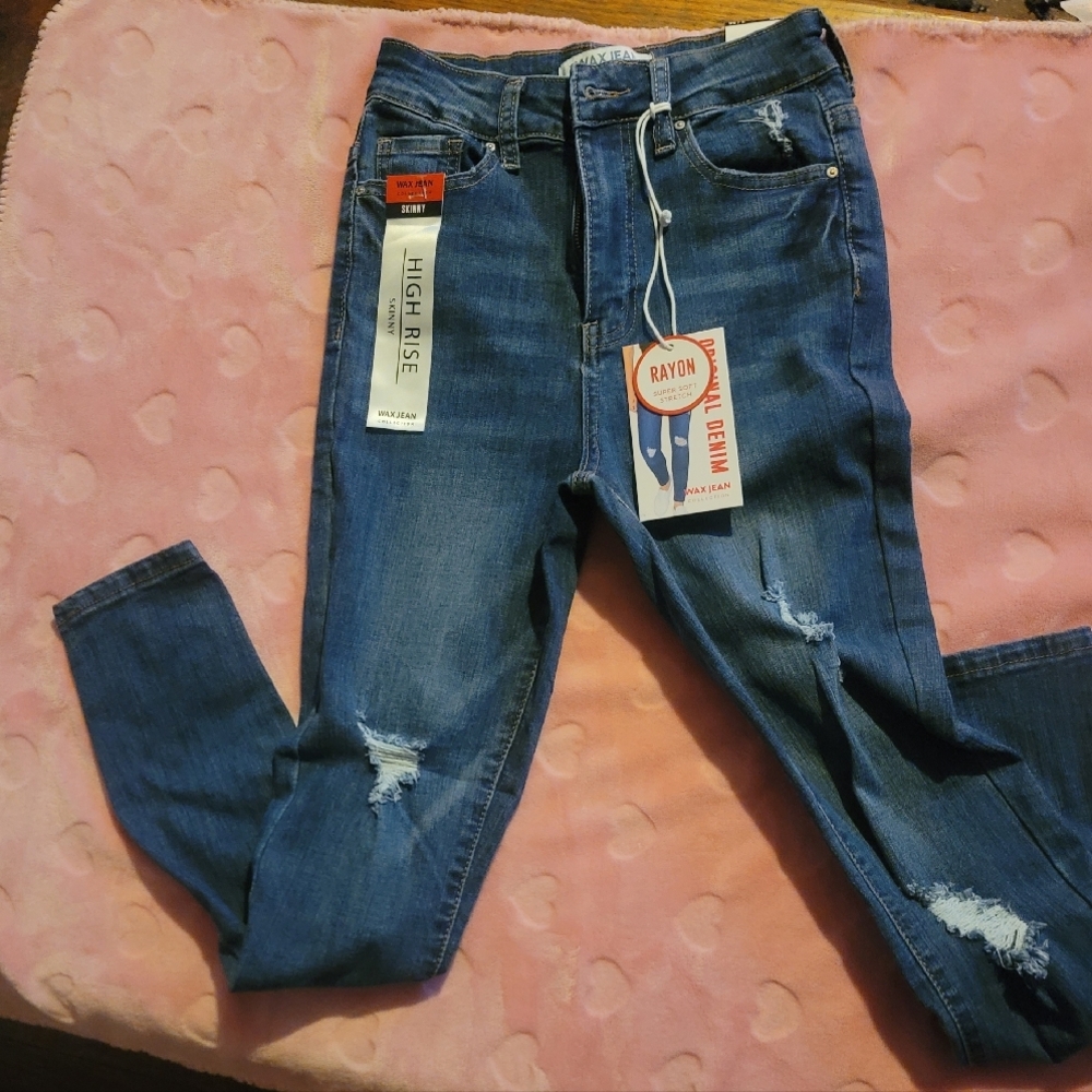 Women's High Rise Blue Jeans